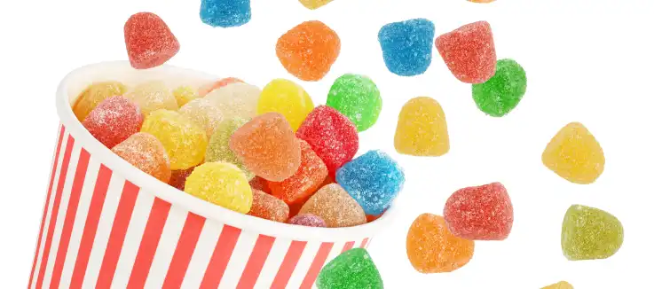 container of gumdrops