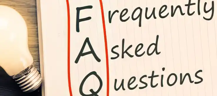 notebook showing FAQs
